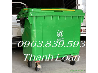 Thùng rác công nghiệp 660lit có 4 bánh xe./ 0963.839.593 Ms.Loan